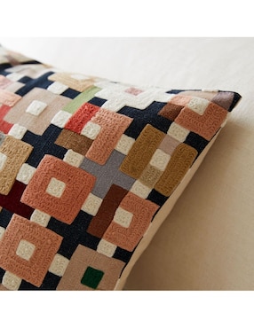 Funda cojín Crewel Patchwork