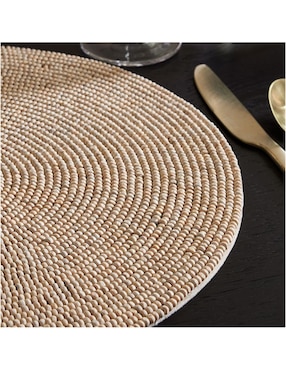 Mantel individual redondo Beaded Linens