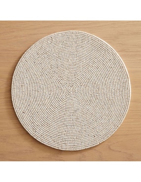 Mantel individual redondo Beaded Linens