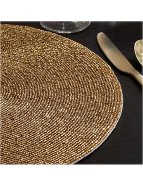 Mantel individual redondo Beaded Linens