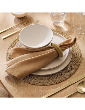 Mantel individual redondo Beaded Linens
