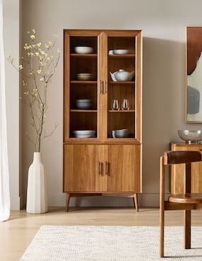Gabinete Mid-Century Glass de madera