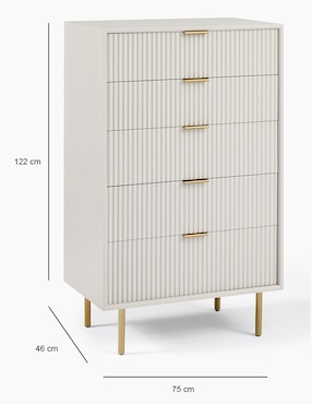 Cómoda Quinn de madera caoba