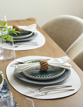 Set mantel ovalado de lino European Linen