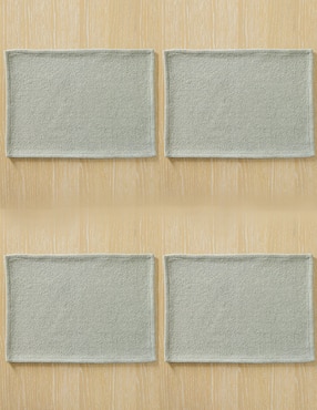 Set mantel rectangular de algodón Textured Canvas