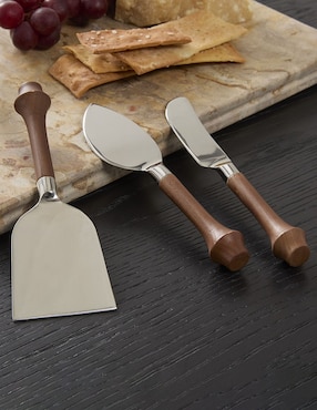 Set de cuchillos utilitario tira wood 3 piezas