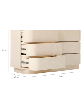 Cómoda Solstice de madera álamo