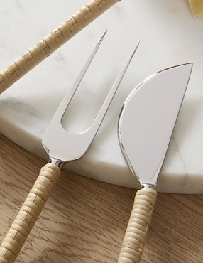 Set de cuchillos para quesos  rattan 3 piezas