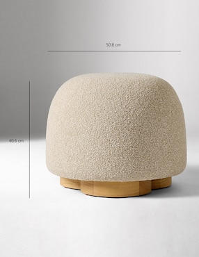 Taburete Gumdrop West Elm de madera