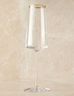 Copa para flauta Horizon Gold Rim de cristal