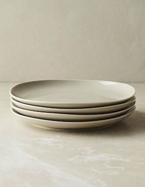 Set de plato para ensalada Organic de porcelana 4 piezas