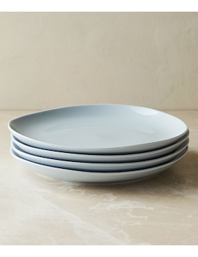 Set platos trinche Organic de porcelana 4 piezas