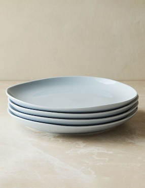 Set platos trinche Organic de porcelana 4 piezas