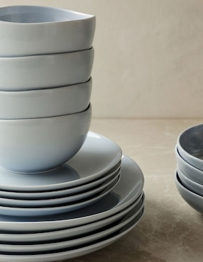 Set platos trinche Organic de porcelana 4 piezas