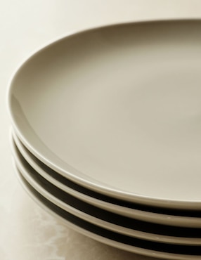 Set platos trinche Organic de porcelana 4 piezas