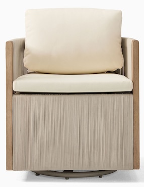 Sillón Giratorio Porto de madera caoba
