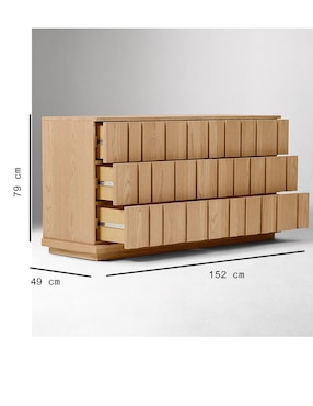 Cómoda Berkley de madera caoba