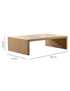 Mesa de centro Baldwin de madera