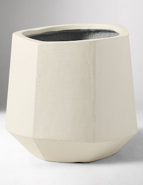 Maceta Fallon Faceted de cemento