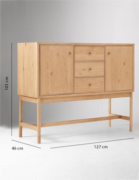 Buffet armable Siobhan de madera roble