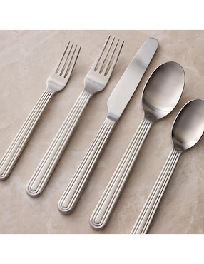 Set cubiertos Grooved de acero inoxidable 5 piezas