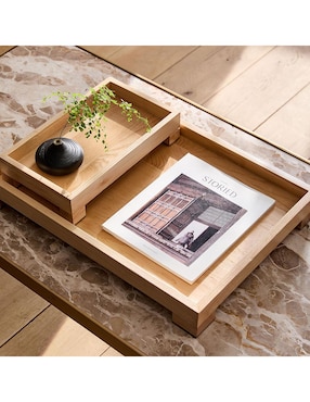 Charola Pedestal de madera