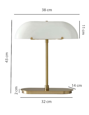 Lámpara de mesa blanca Reynolds