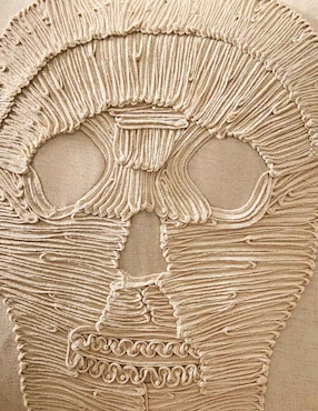 Funda cojín Soutache Skull Halloween