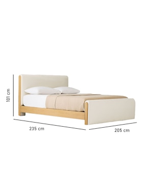 Cama Asher de madera king size