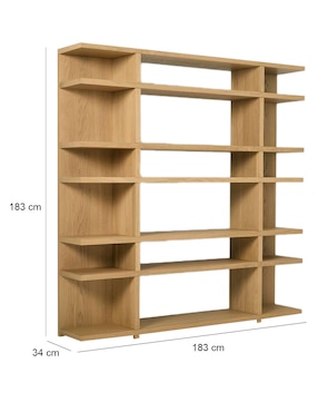 Librero Wallace de madera