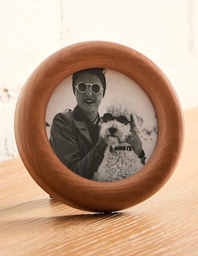 Portarretrato Rounded de madera fresno para 1 foto