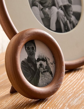 Portarretrato Rounded de madera fresno para 1 foto