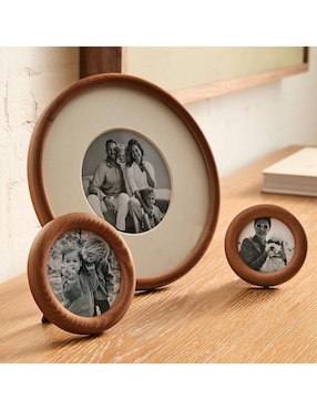 Portarretrato Rounded de madera fresno para 1 foto
