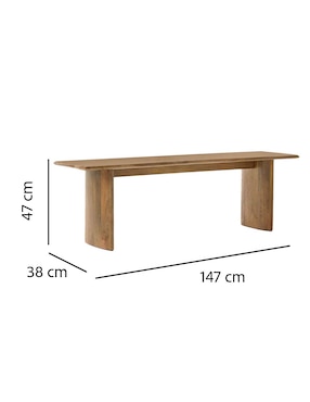 Banca Anton de madera mango