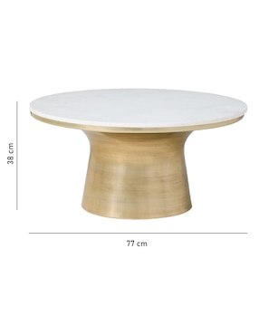 Mesa de centro Marble Topped Ped