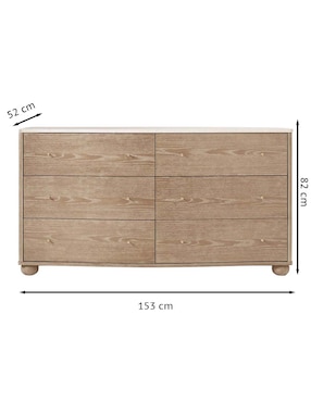 Cómoda Clementine de madera álamo