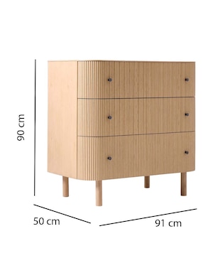 Cómoda Ellington de madera roble
