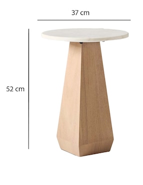 Mesa lateral Mabel de mármol