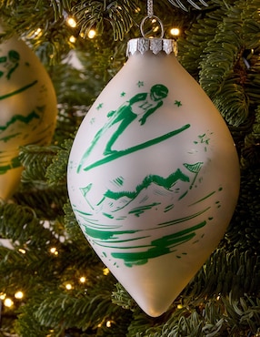 Ornamento navideño Skier