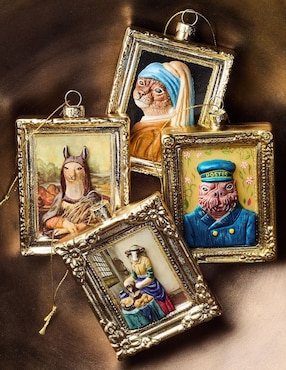 Ornamento navideño portaretrato Dapper