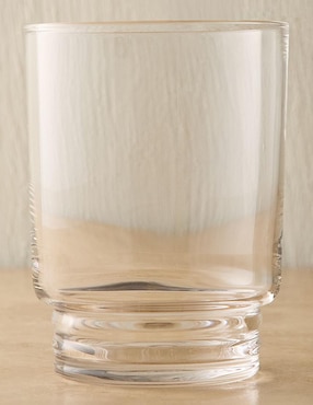 Vaso para agua Grooved Stem de vidrio con 4 piezas