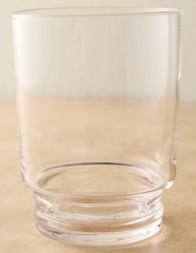 Vaso para agua Grooved Stem de vidrio con 4 piezas