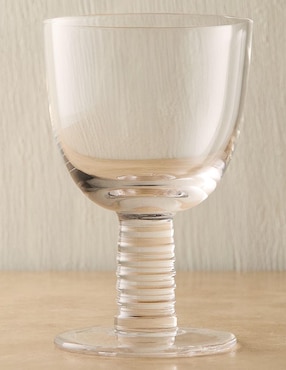Set de copas para vino Grooved Stem de cristal 4 piezas