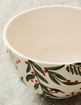 Bowl navideño Tannenbaum Winter Berries de cerámica