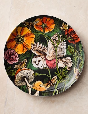 Plato ensalada Dapper Holiday de porcelana