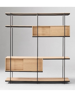 Librero armable Pierce de madera roble