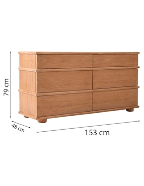 Cómoda Aggie de madera