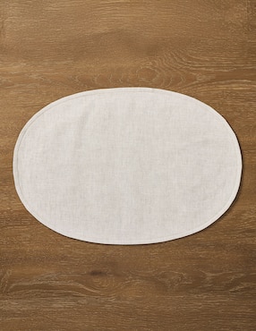Mantel individual ovalado de lino European Linen