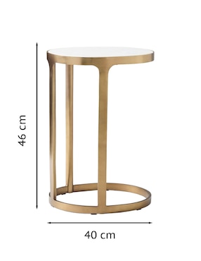 Mesa lateral Elwell de mármol