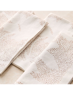 Set servilleta Dotted Floral de algodón 4 piezas